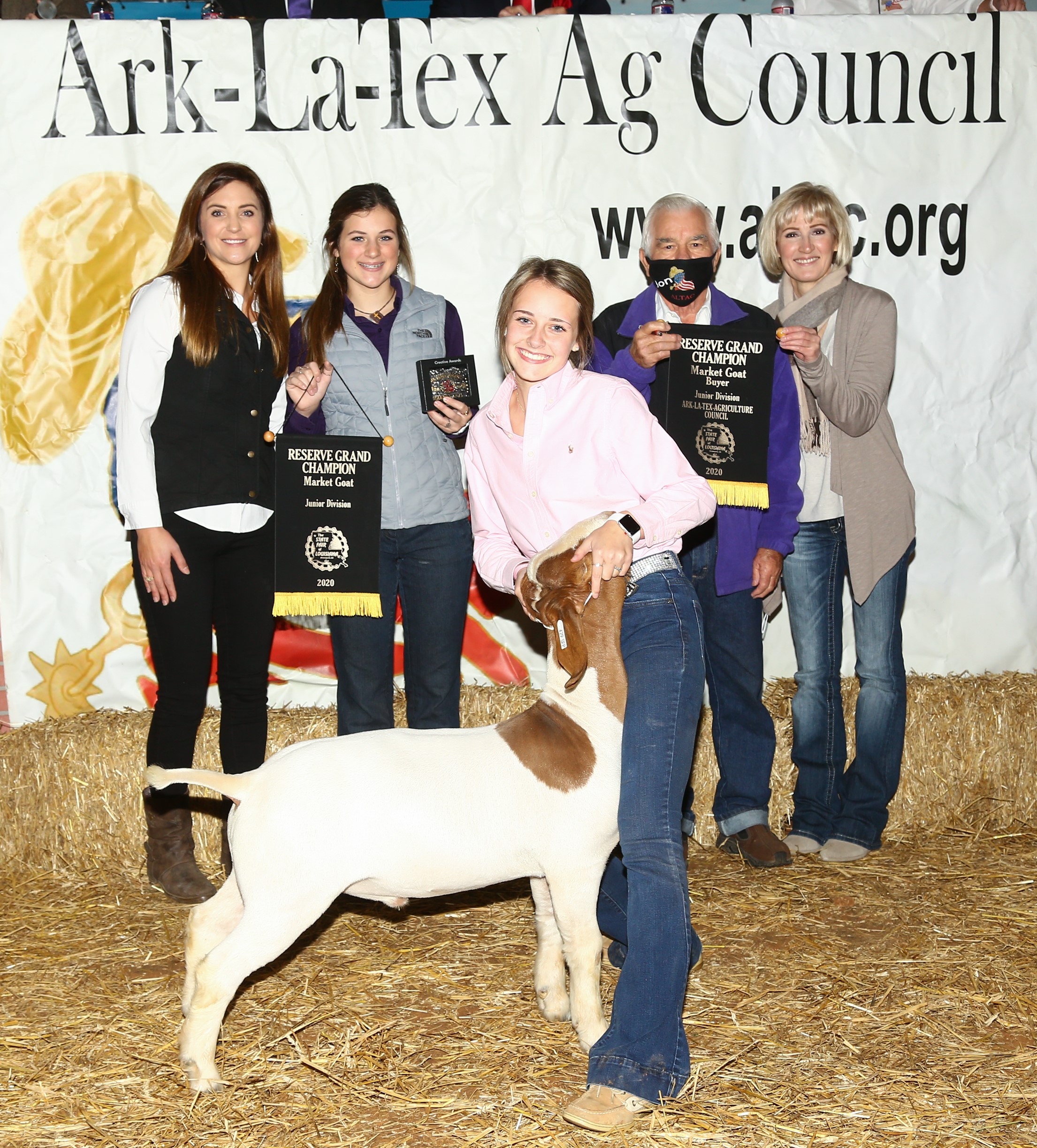 RC goat – Ellie LeBlanc – Jeff Davis Buyer Jon Lowe Pool, Comm Strain, DVM. La. Farm Bureay