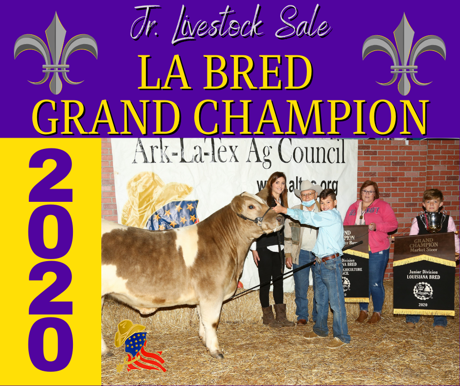 LA Bred Grand Champion Steers